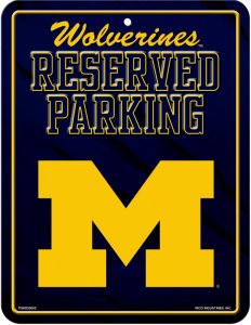 Michigan Wolverines Metal Parking Sign