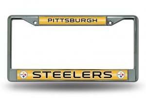 Pittsburgh Steelers Glitter Chrome License Plate Frame