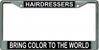 Hairdressers Bring Color … Chrome License Plate Frame