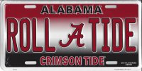 Alabama Roll Tide Metal License Plate