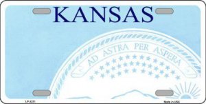 Kansas State Background Blank Metal License Plate