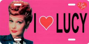 I Love Lucy Photo License Plate