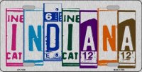 Indiana Cut Style Metal License Plate