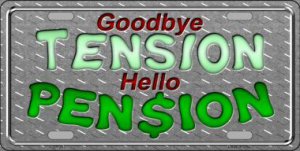 Tension Pension Metal License Plate
