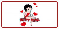 Betty Boop On White Photo License Plate