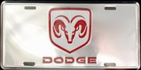Dodge Chrome License Plate