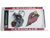 Arizona Cardinals Thin Rim Value Chrome Frame w/Bonus Decals