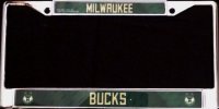 Milwaukee Bucks Chrome License Plate Frame