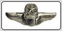 Air Force Command Pilot Chrome Insignia #2 Photo License Plate