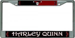 Harley Quinn Chrome License Plate Frame