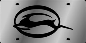 Impala Black Logo Stainless Steel License Plate