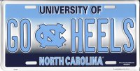 North Carolina GO HEELS Metal License Plate
