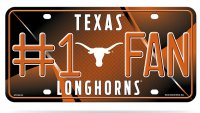 Texas Longhorns #1 Fan Metal License Plate