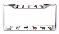 Goats Chrome License Plate Frame
