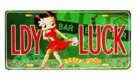 Betty Boop Lady Luck Metal License Plate