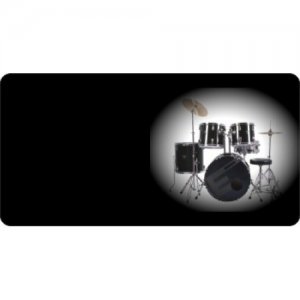 Offset Drum Set Photo License Plate