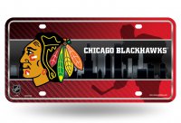 Chicago Blackhawks Metal License Plate