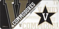 Vanderbilt University Commodores Metal License Plate