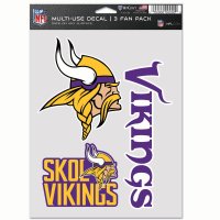 Minnesota Vikings 3 Fan Pack Decals