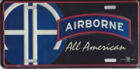 Airborne All American Metal License Plate
