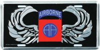 82nd Airborne "AA" Wings License Plate