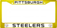 Pittsburgh Steelers Anodized Yellow License Plate Frame