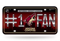 Arizona Coyotes #1 Fan Metal License Plate