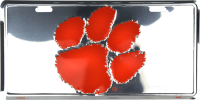 Clemson Tigers Anodized Metal License Plate