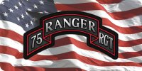 75th Ranger Regiment On U.S. Flag Photo License Plate