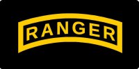 Army Ranger Photo License Plate