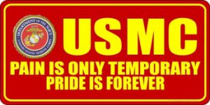 US Marine Corps Photo License Plate