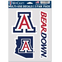 Arizona Wildcats 3 Fan Pack Decals