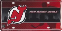 New Jersey Devils Metal License Plate