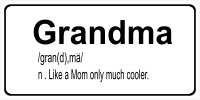 Grandma Like A Mom Only Much Cooler Photo License Plate