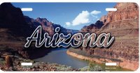 Arizona Scenic Background Metal License Plate