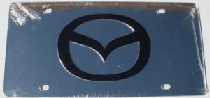 Mazda Silver Laser Cut License Plate