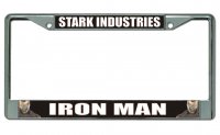 Stark Industries Iron Man Chrome License Plate Frame