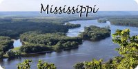 Mississippi River Scene Photo License Plate