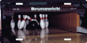Bowling Alley Photo License Plate