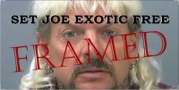 Joe Exotic Tiger King Framed Set Free Photo License Plate