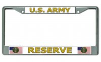 U.S. Army Reserve Chrome License Plate Frame