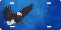 Eagle on Blue Offset Airbrush License Plate