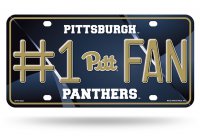 Pittsburgh Panthers #1 Fan Metal License Plate
