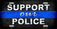 Support Our Police Metal License Plate