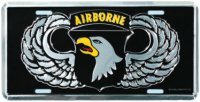 101st Airborne Wings License Plate