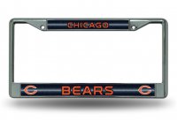 Chicago Bears Glitter Chrome License Plate Frame