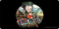 Biker Betty Boop Photo License Plate