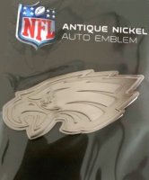 Philadelphia Eagles Antique Nickel Auto Emblem