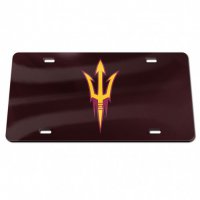 Arizona State Sun Devils Black Laser License Plate
