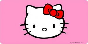 Hello Kitty Pink Photo License Plate